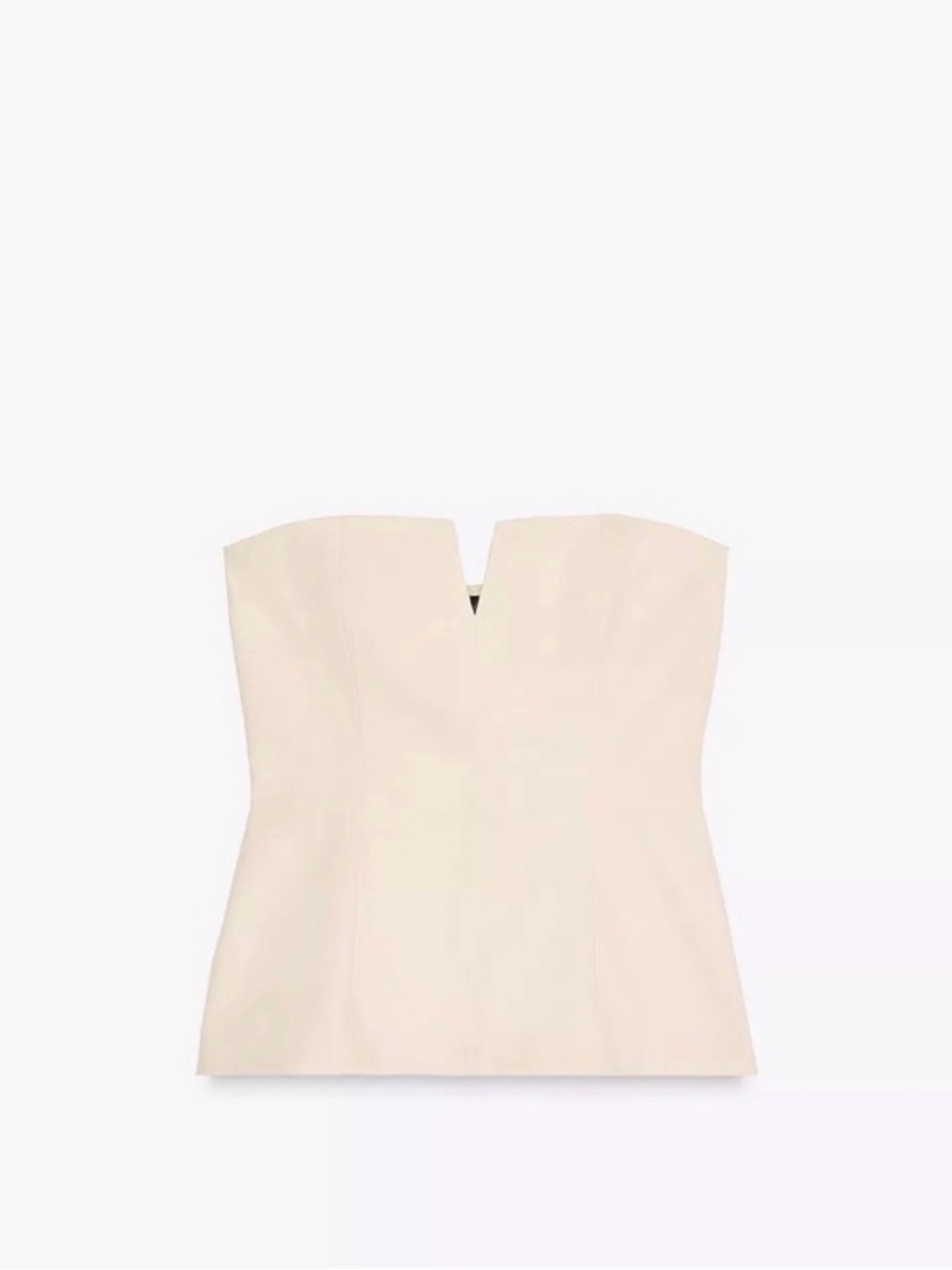 Zara Cream Strapless Bustier Top